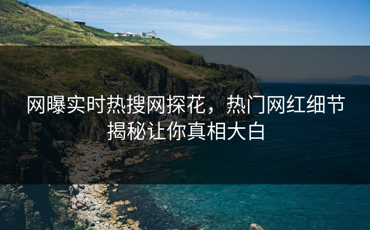 网曝实时热搜网探花，热门网红细节揭秘让你真相大白  第1张